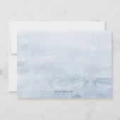 Invitation La femme d'honneur Florale bleue / Proposition de  (Dos)