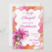 Invitation La Femme Est Une Femme De Douche Bachelorette Rose (Devant)