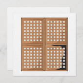 Invitation La fenêtre antique faite sur commande de Capiz (Devant / Derrière)