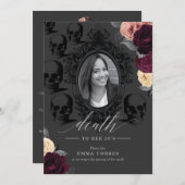 Invitation La fête "À bas mes 20 ans" (Devant / Derrière)