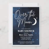 Invitation La fête céleste du Baby shower de la Lune (Devant)