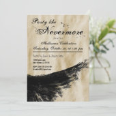 Invitation La fête comme l'Halloween de la Raven Wing (Debout devant)