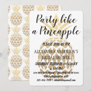 Invitation La fête comme une Fête des mariées d'ananas