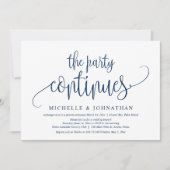 Invitation La Fête Continue, Célébration de Mariage Intime (Devant)