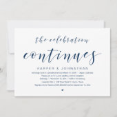 Invitation La fête continue, mariage intime (Devant)