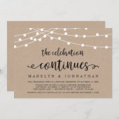Invitation La fête continue, Mariage Intime Fête (Devant / Derrière)