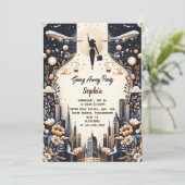 Invitation La fête d'adieu au tarif de voyage du voyage (Debout devant)