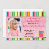 Invitation La fête d'anniversaire de fille d'invitation de (Devant / Derrière)