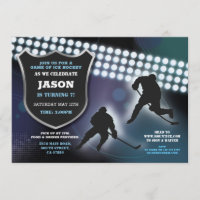 La fête d'anniversaire de hockey sur glace folâtre
