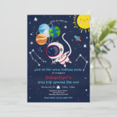 Invitation La fête d'anniversaire de l'espace extra-atmosphér (Debout devant)