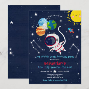 Invitation La fête d'anniversaire de l'espace extra-atmosphér