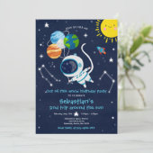 Invitation La fête d'anniversaire de l'espace extra-atmosphér (Debout devant)