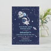 Invitation La fête d'anniversaire de l'espace extra-atmosphér (Debout devant)