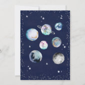 Invitation La fête d'anniversaire de l'espace extra-atmosphér (Dos)