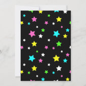 Invitation La fête d'anniversaire de lueur personnalisent (Dos)