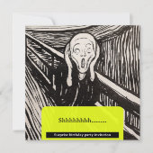 Invitation La fête d'anniversaire de Scream Munch (Devant)