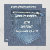 Invitation La fête d'anniversaire de SURPRISE de XXth le (Devant / Derrière)