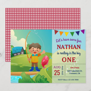 Invitation La fête d'anniversaire des un an de The Big One Bo