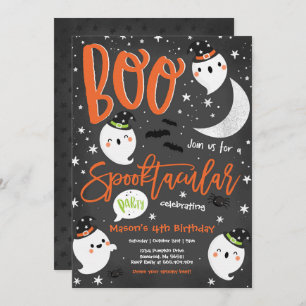 Invitation La fête d'anniversaire d'Halloween Cute Ghost