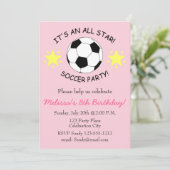 Invitation La fête d'anniversaire du football badine (Debout devant)