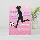 Invitation La fête d'anniversaire du football badine (Debout devant)