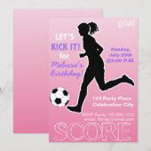 Invitation La fête d'anniversaire du football badine (Devant / Derrière)