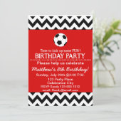 Invitation La fête d'anniversaire du football badine (Debout devant)