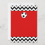 Invitation La fête d'anniversaire du football badine (Dos)