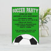 Invitation La fête d'anniversaire du football badine (Debout devant)