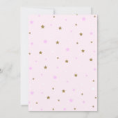 Invitation La fête d'anniversaire rose de licorne invite des (Dos)