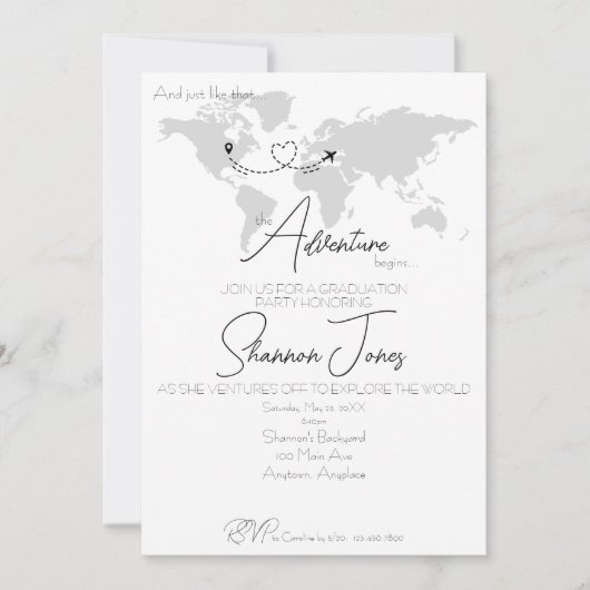 Invitation La fête de fin d'études où l'aventure commence (Devant)