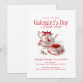 Invitation La fête de Galentine Par-tea (Devant / Derrière)
