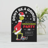 Invitation La fête de Grinchmas "Ne soyez pas un Grinch" (Debout devant)