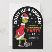 Invitation La fête de Grinchmas "Ne soyez pas un Grinch" (Devant)