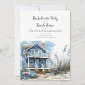 Invitation La fête de la Bachelorette au Beach House (Devant)