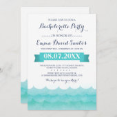 Invitation La Fête de la Bachelorette de la mer (Devant / Derrière)