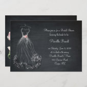 Invitation La Fête de la mariée, tableau, rêves s'habillent, (Devant / Derrière)