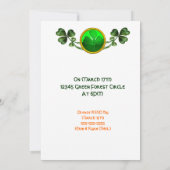 INVITATION LA FÊTE DE LA SAINT-PATRICK LUNE DAME AVEC MONOGRA (Dos)