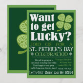 Invitation La fête de la Saint-Patrick, un moment de chance (Devant / Derrière)