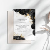 Invitation La fête de la vie des Roses noirs d'or