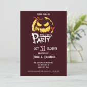 Invitation La fête de l'Halloween de la Sorcière (Debout devant)