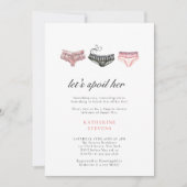 Invitation La Fête De Lingerie Lâche Sa Fête des mariées Rose (Devant)