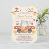 Invitation La Fête de l'mariée de Mason Jar des chutes Monogr (Debout devant)