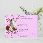 Invitation La Fête de l'mariée du bouquet de mariée préférée (Debout devant)