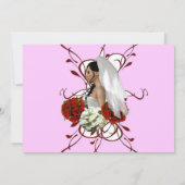 Invitation La Fête de l'mariée du bouquet de mariée préférée (Dos)