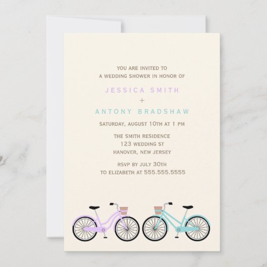 Invitation La Fête de l'mariée du cyclisme (Devant)