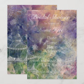 Invitation La Fête de l'mariée romantique de Gazebo et de Swi (Devant / Derrière)