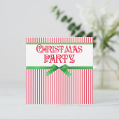 Invitation La fête de Noël, le ruban Carré à l'air pur (Debout devant)