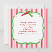 Invitation La fête de Noël, le ruban Carré à l'air pur (Dos)