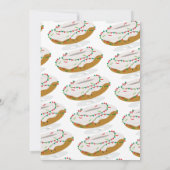 Invitation La fête de Noël virtuelle blanche de Donut (Dos)